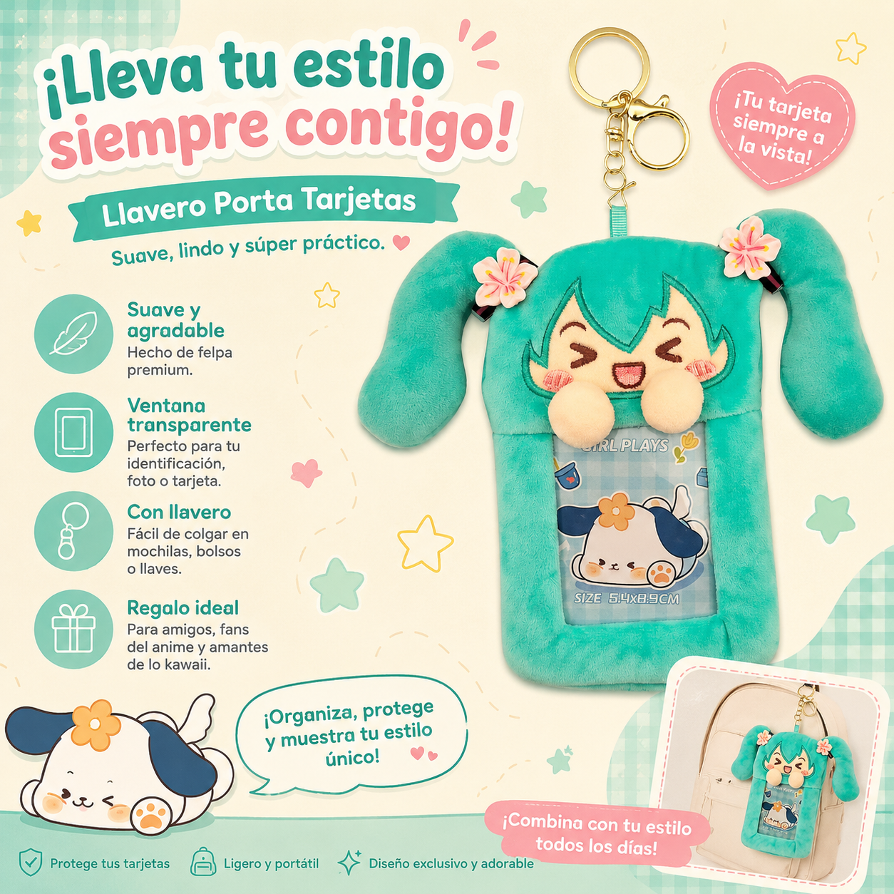 Llavero porta tarjetas x12uni