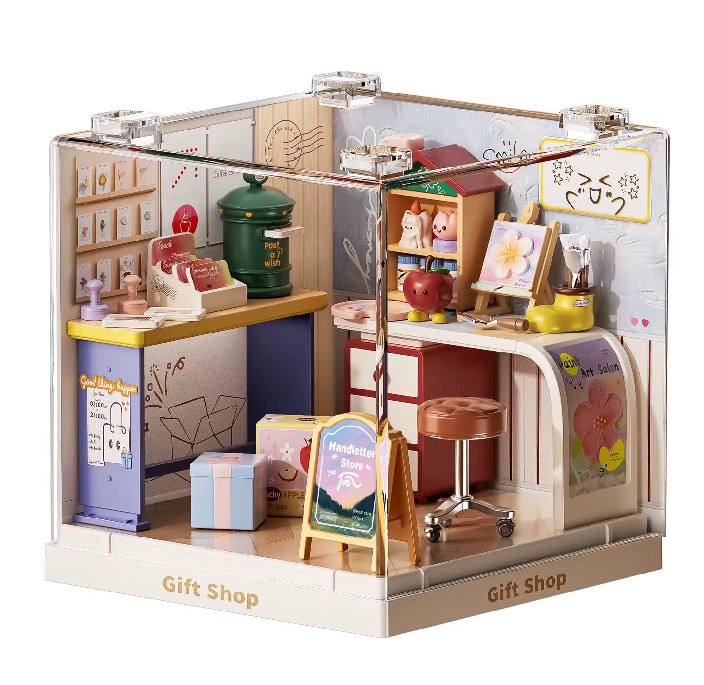 (MU08037)Rompecabezas 3D de Plástico, Casa en Miniatura DIY