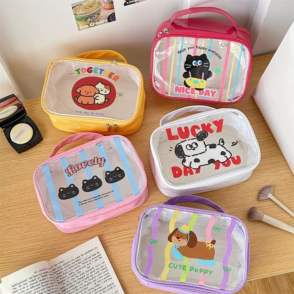 Bolsa de plástico transparente PVC (regalo 1 llavero )