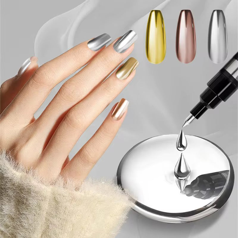 LAPIZ PARA UÑAS 3Colores METÁLICOS R-6