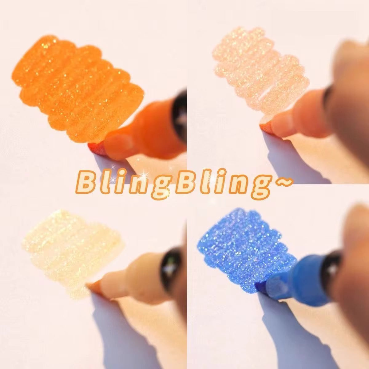 Graffiti metálico de doble extremo 12 24 36 48
colores marcadores de brillo