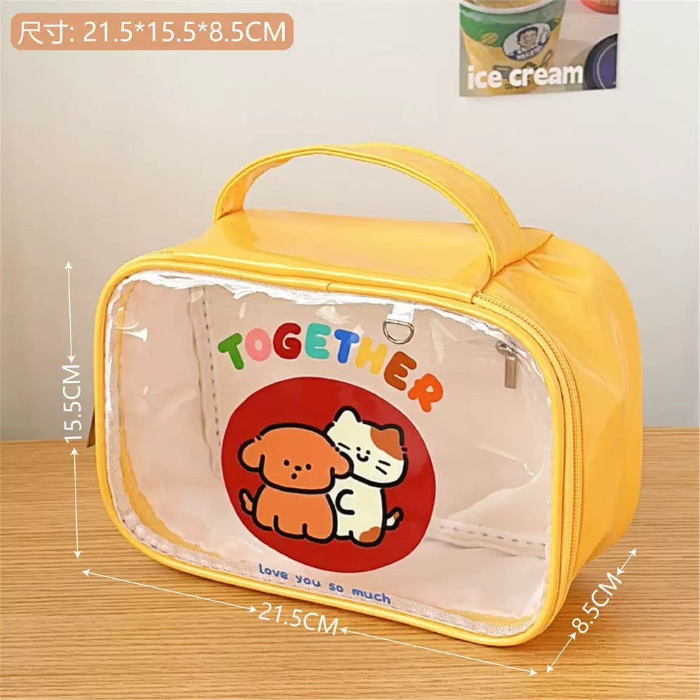 Bolsa de plástico transparente PVC (regalo 1 llavero )