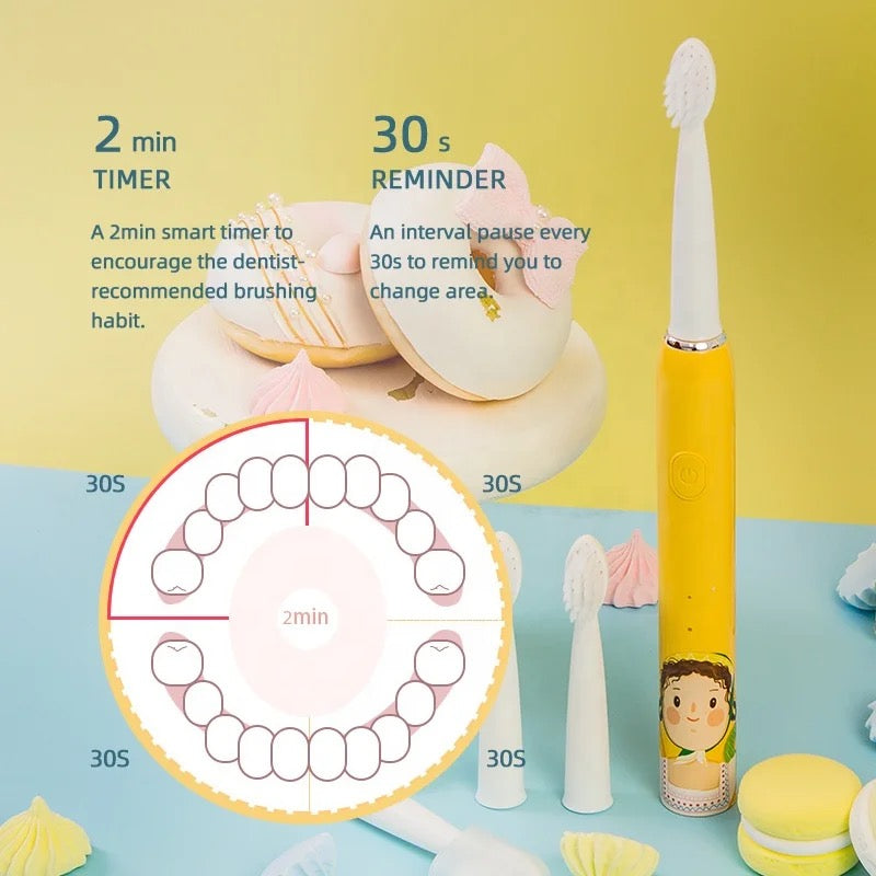 Cepillo Eléctrico de Dientes con 4 cabezas de cepillos