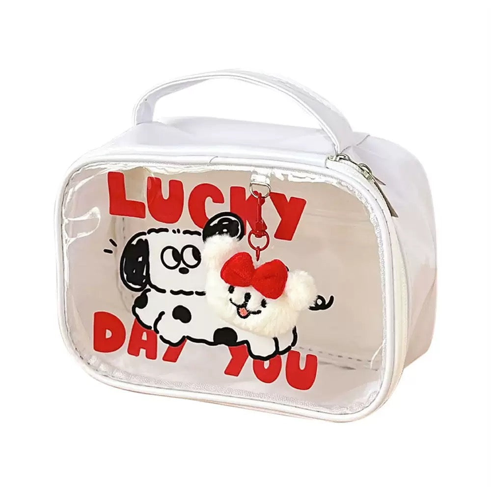 Bolsa de plástico transparente PVC (regalo 1 llavero )