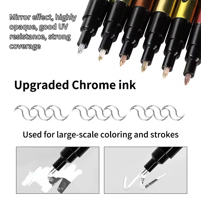 LAPIZ PARA UÑAS 6COLORES METÁLICOS R-7