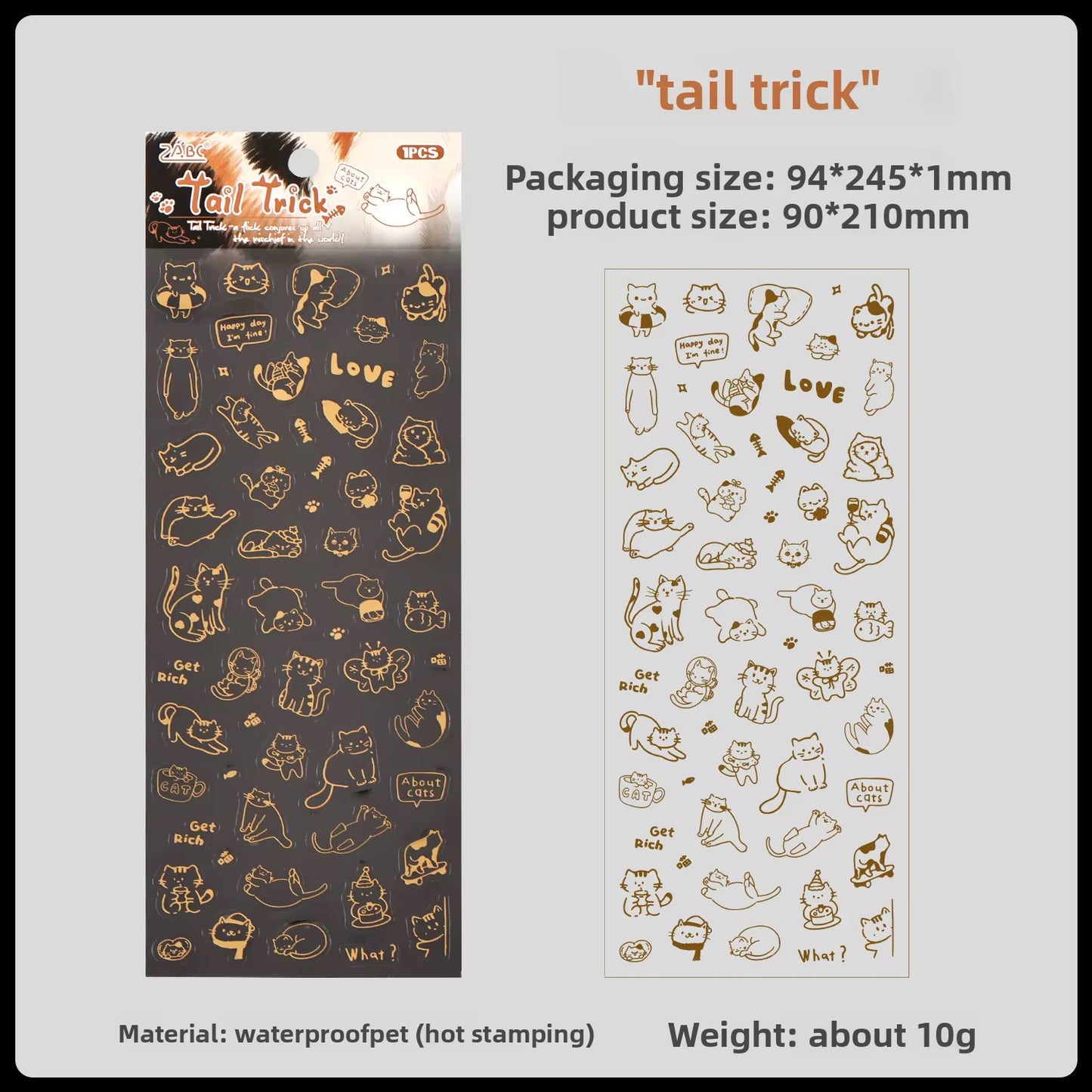 Sticker gato ( SOLO POR MAYOR) J-10