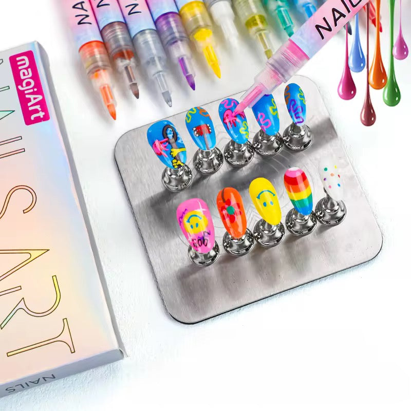 LAPIZ PARA UÑAS 0.7mm 12COLORES  D-2