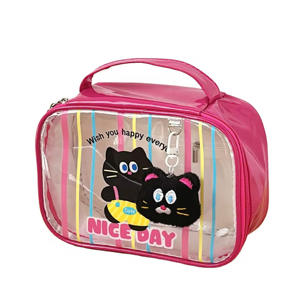 Bolsa de plástico transparente PVC (regalo 1 llavero )