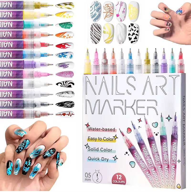 LAPIZ PARA UÑAS 12PCS 0.5MM R-1