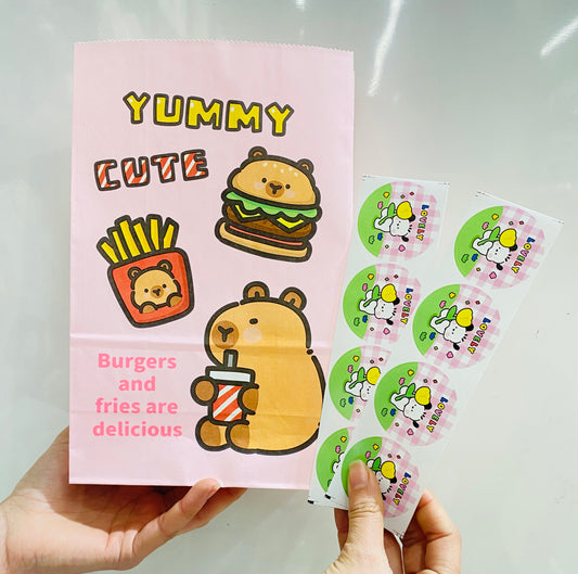 Bolsa de papel con stikers