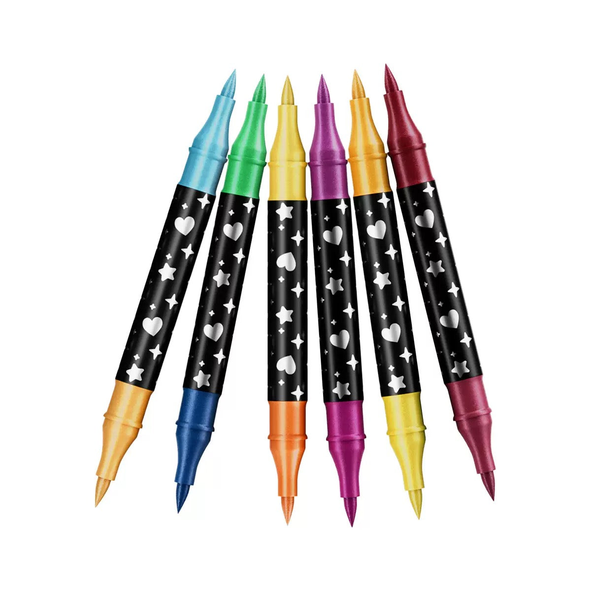 Graffiti metálico de doble extremo 12 24 36 48
colores marcadores de brillo