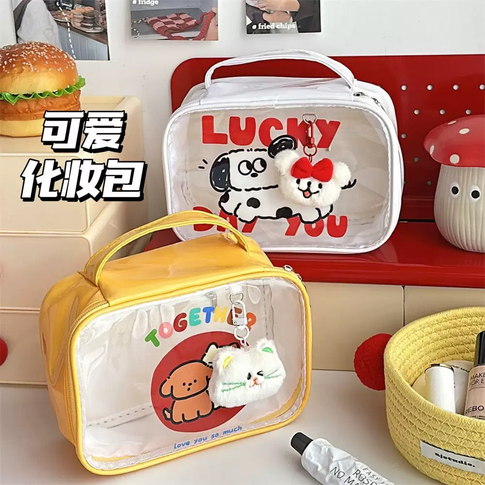 Bolsa de plástico transparente PVC (regalo 1 llavero )