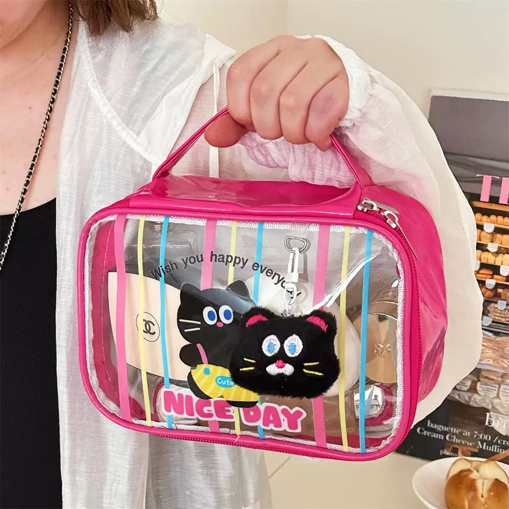 Bolsa de plástico transparente PVC (regalo 1 llavero )