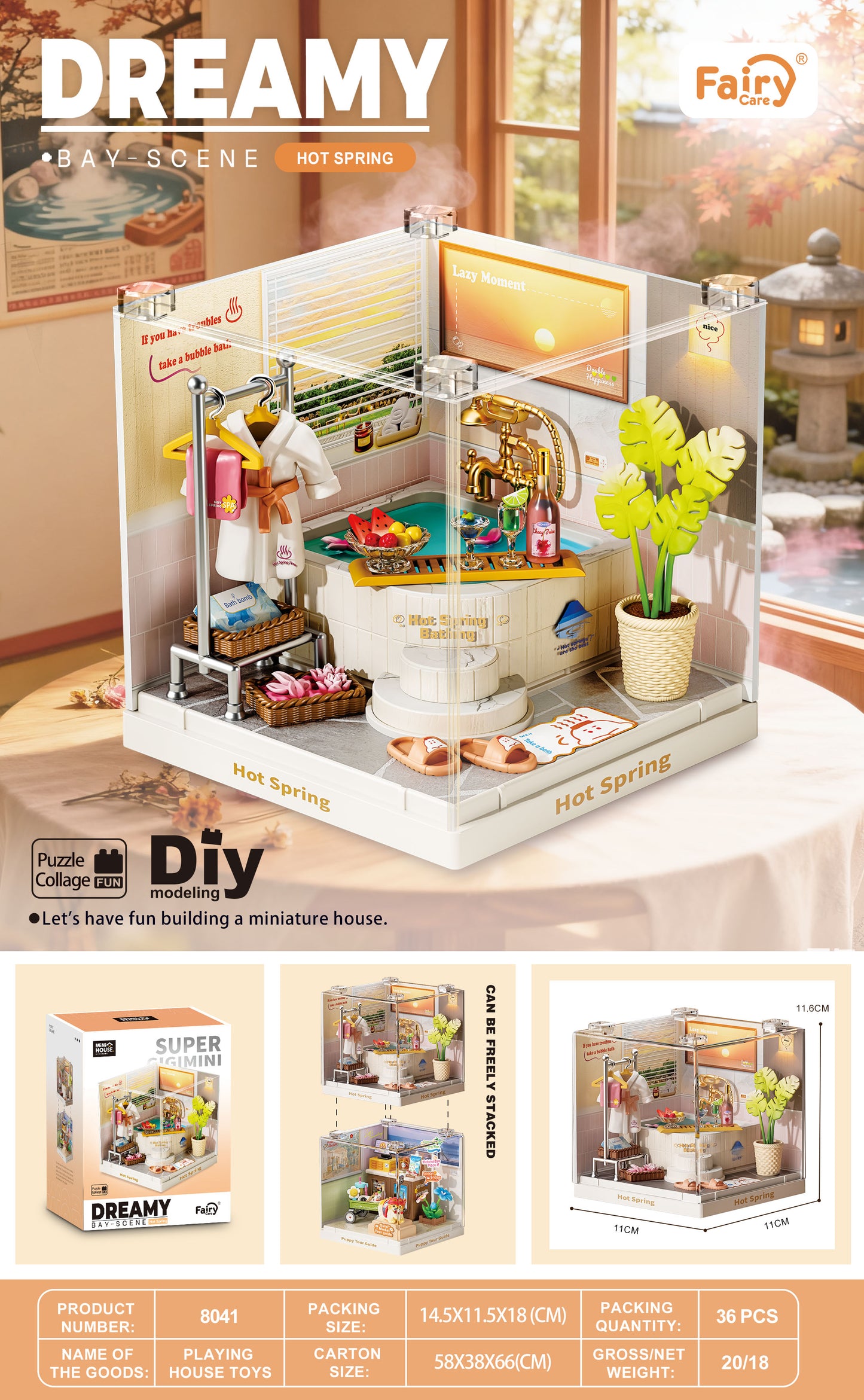 Rompecabezas 3D de Plástico, Casa en Miniatura DIY （MU08041)