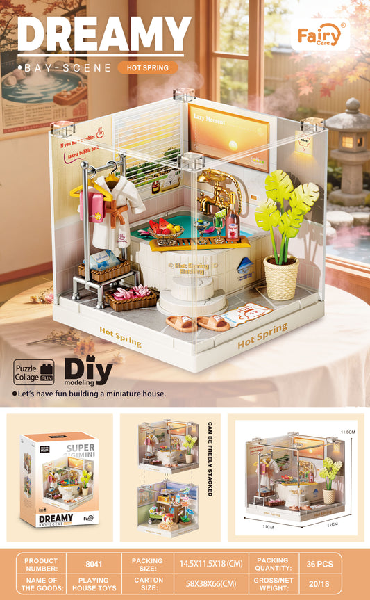 Rompecabezas 3D de Plástico, Casa en Miniatura DIY （MU08041)