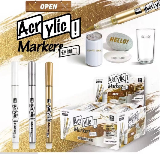 Set marcadores acrílicos X3PCS （A-12）