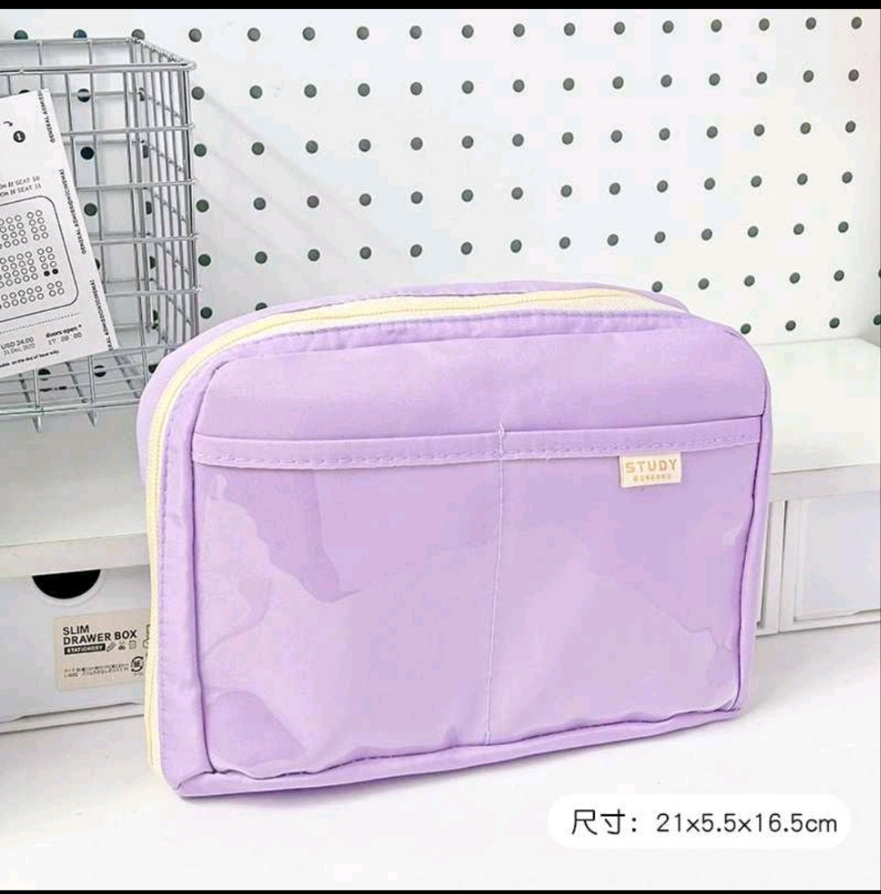 Bolso morado y azul