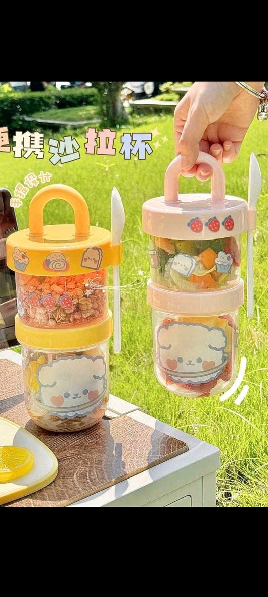 Vaso plástico para colación + sticker