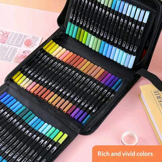 Marcadores Doble Punta  168pcs
